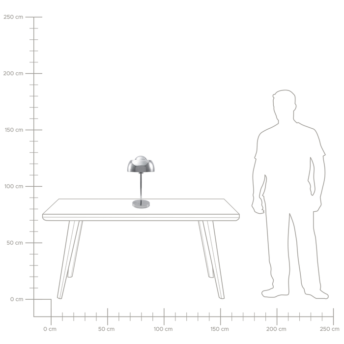 Beliani - SENETTE - Tafellamp - Zilver - Metaal