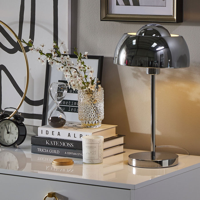 Beliani - SENETTE - Tafellamp - Zilver - Metaal