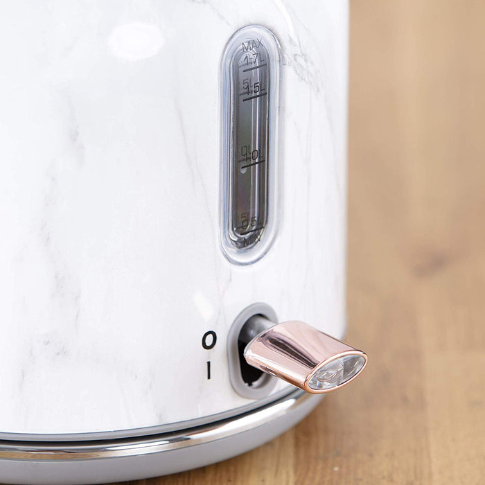 Tower Retro Waterkoker 1.7 Liter Bottega Rose Gold Marmer
