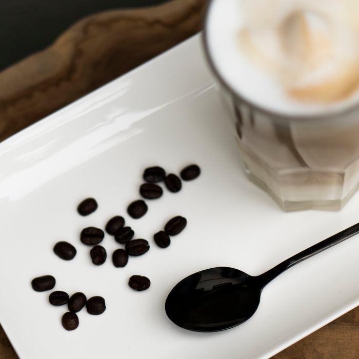 Krumble Latte Macchiato lepels set van 4 - Zwart