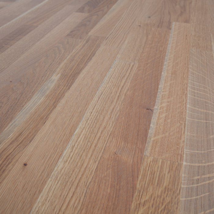 WOOOD Tablo Ovaal Tafelblad Incl. 2-Standen Poot - Grijs -74,4x220x90