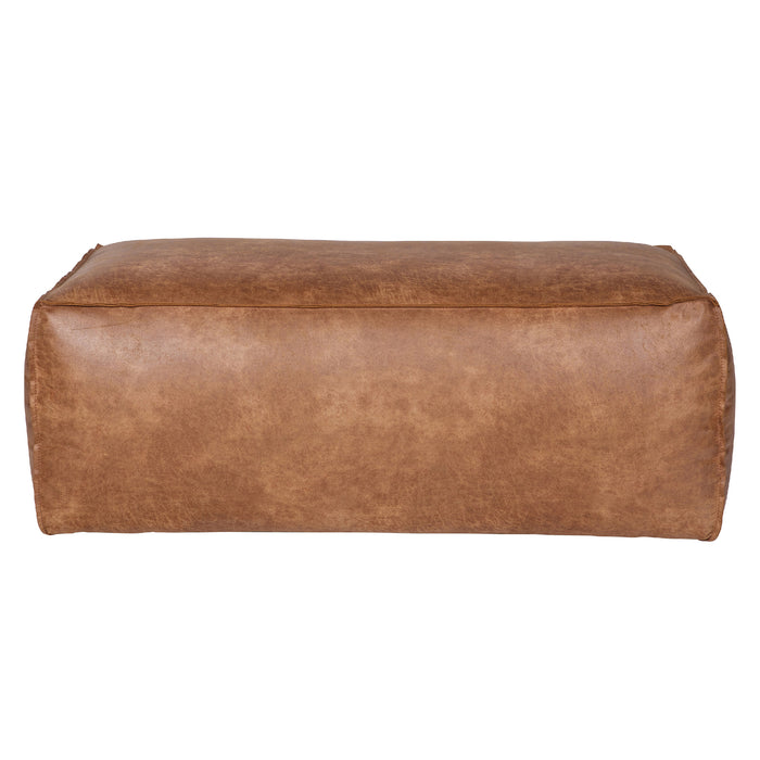 WOOOD Rodeo Poef - Eco-leder - Cognac