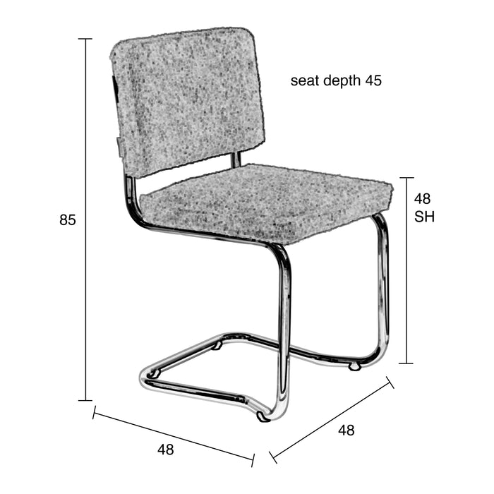 Zuiver Teddy Kink Stoel - Roze