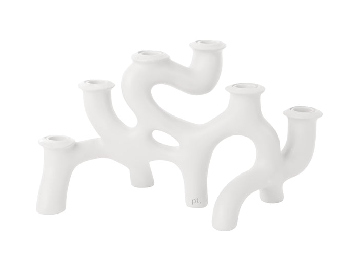 present time Kandelaar Swirls Large - White