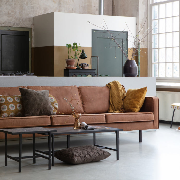 WOOOD Rodeo 3-zitsbank - Eco-leder -  Cognac