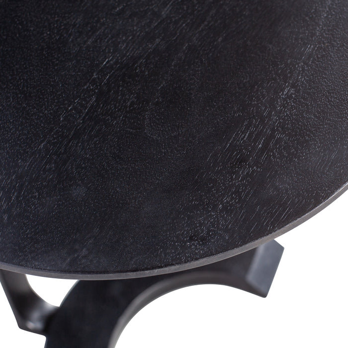 WOOOD Floor Bijzettafel - Hout|Metaal - Zwart - 57x39x39