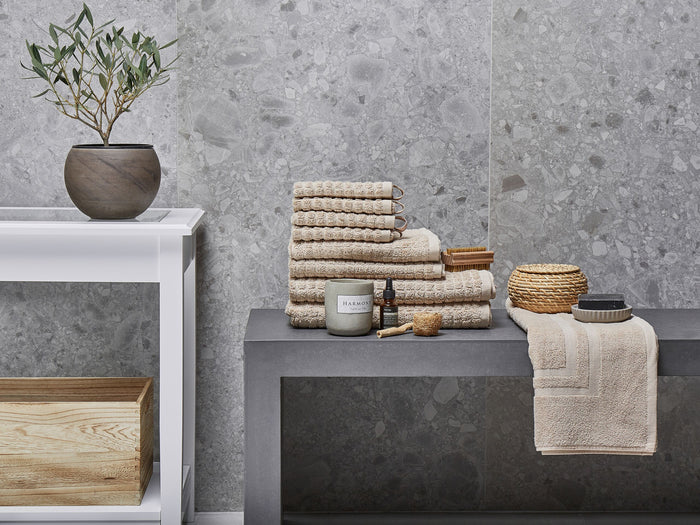 Beliani - ATAI - Handdoek set 9 - Beige - Katoen