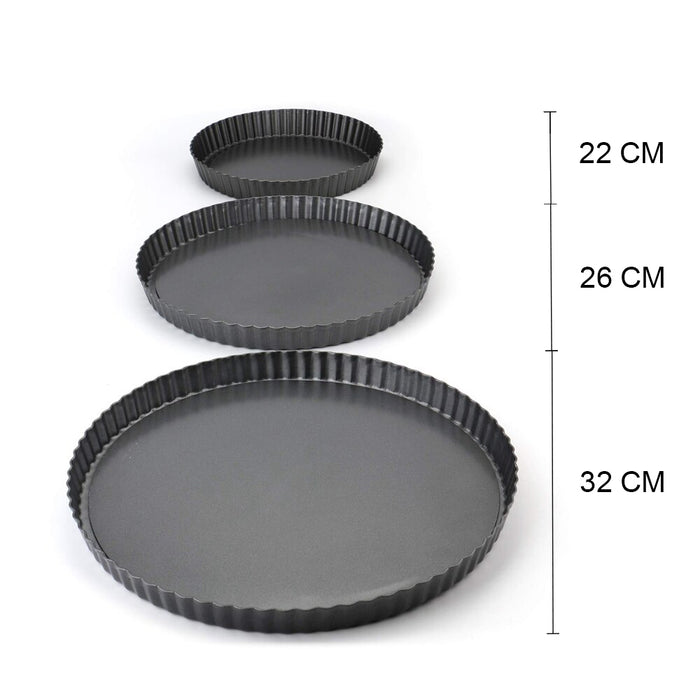 Krumble Quiche bakvorm set van 3 - Antraciet
