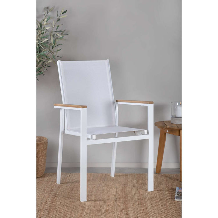 Venture Home Texas Eetkamerstoel 60 x 90 x 56 - Wit - 2-pack