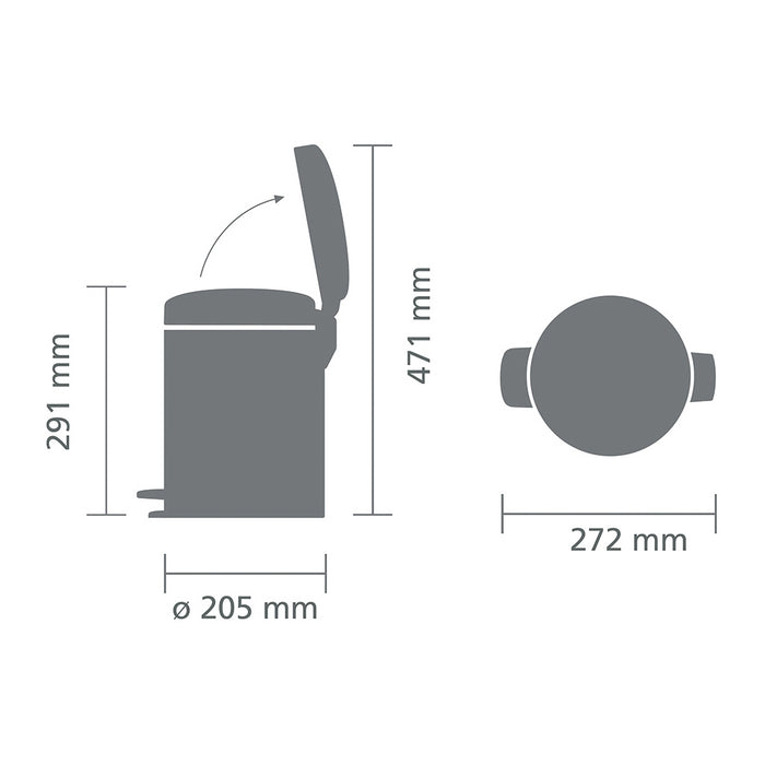Brabantia NewIcon Pedaalemmer 5 Liter