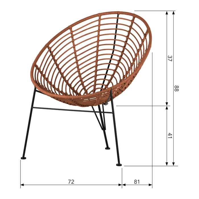 WOOOD Jane Loungestoel - Terra