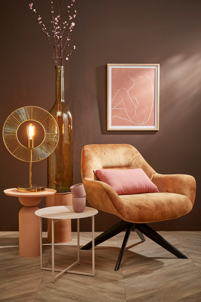 Mica Decorations Rioja Glazen Fles - H100 x Ø21 cm - Oker