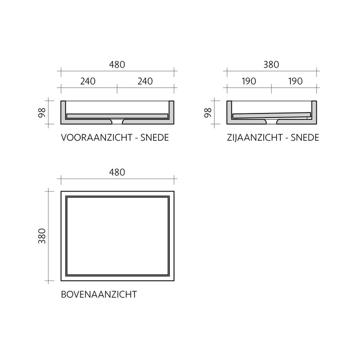 Going Objects - Wastafel  Zwart Marmer - George - Met bodemplaat