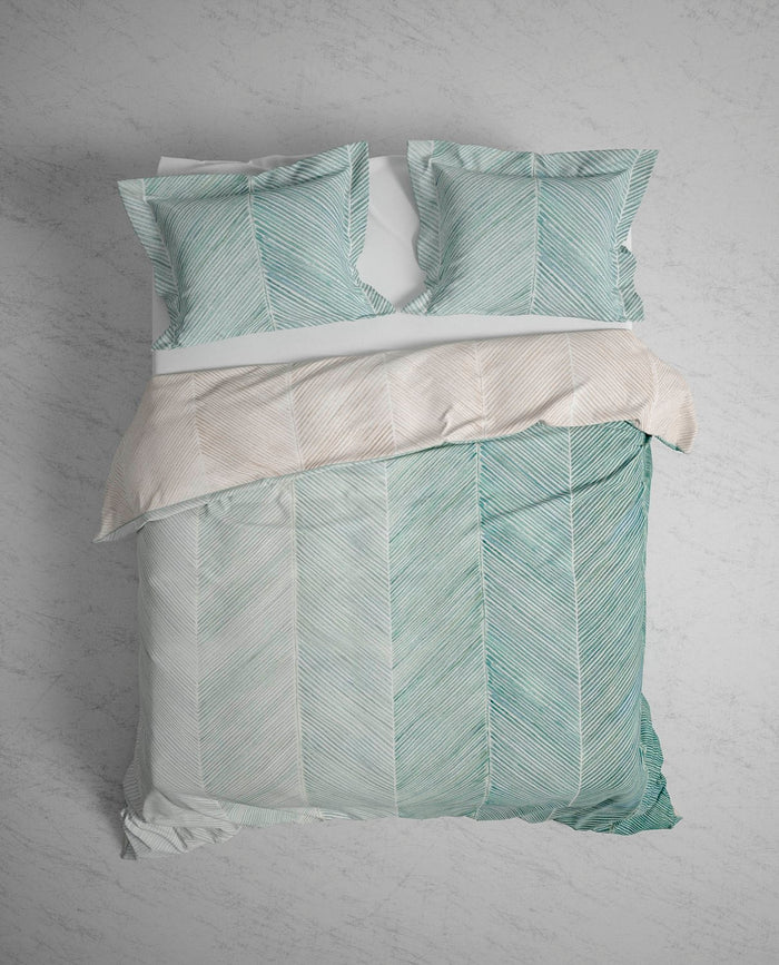 Heckett Lane Dekbedovertrek Katoen Satijn Sabana - urban blue