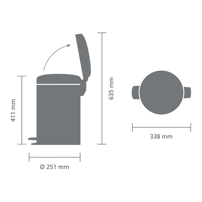 Brabantia NewIcon Pedaalemmer 12 Liter