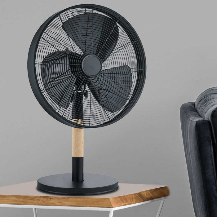 Reality Leuchten Staande Ventilator Viking Black 35cm