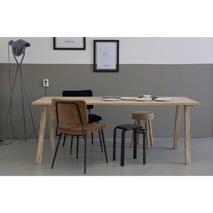 WOOOD Tablo Tafelblad Incl. A-Poot - Onbehandeld - Eiken - 74,4x160x90
