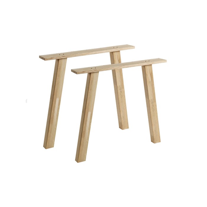 WOOOD Tablo Tafelblad Incl. A-Poot - Onbehandeld - Eiken - 74,4x160x90