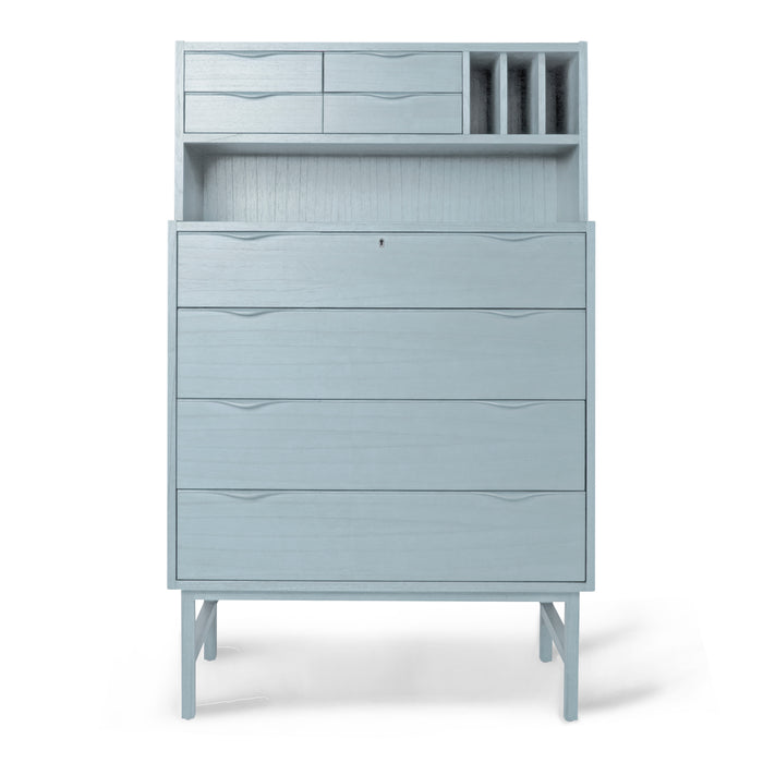 HKliving Wooden Secretaire - grijsblauw