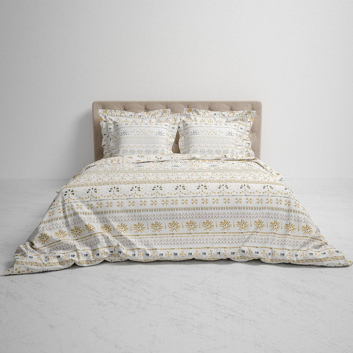 Heckett Lane Dekbedovertrek Katoen Satijn Barbola - bone brown