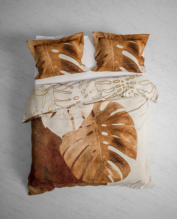 Heckett Lane Dekbedovertrek Katoen Satijn Roca - rustic brown