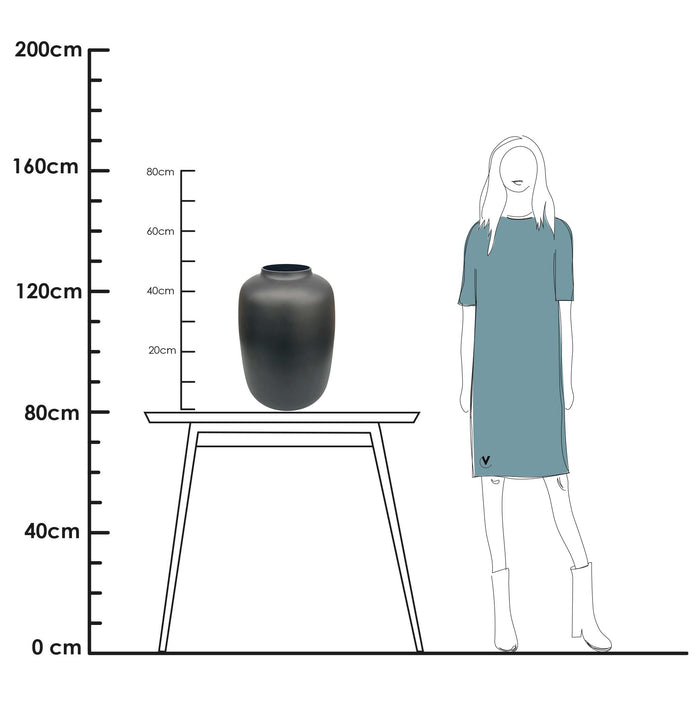 Vase The World - Artic L black Ø32,5 x H45 cm