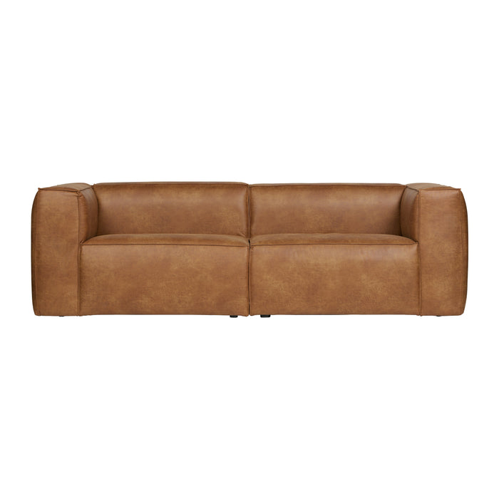 WOOOD Bean 3,5-zitsbank - Eco-leder - Cognac