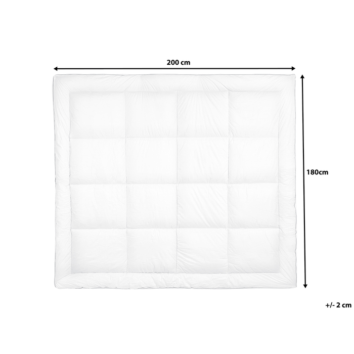 Beliani - MULHACEN - Matrastopper - Wit - 180 x 200 cm - Japara katoen