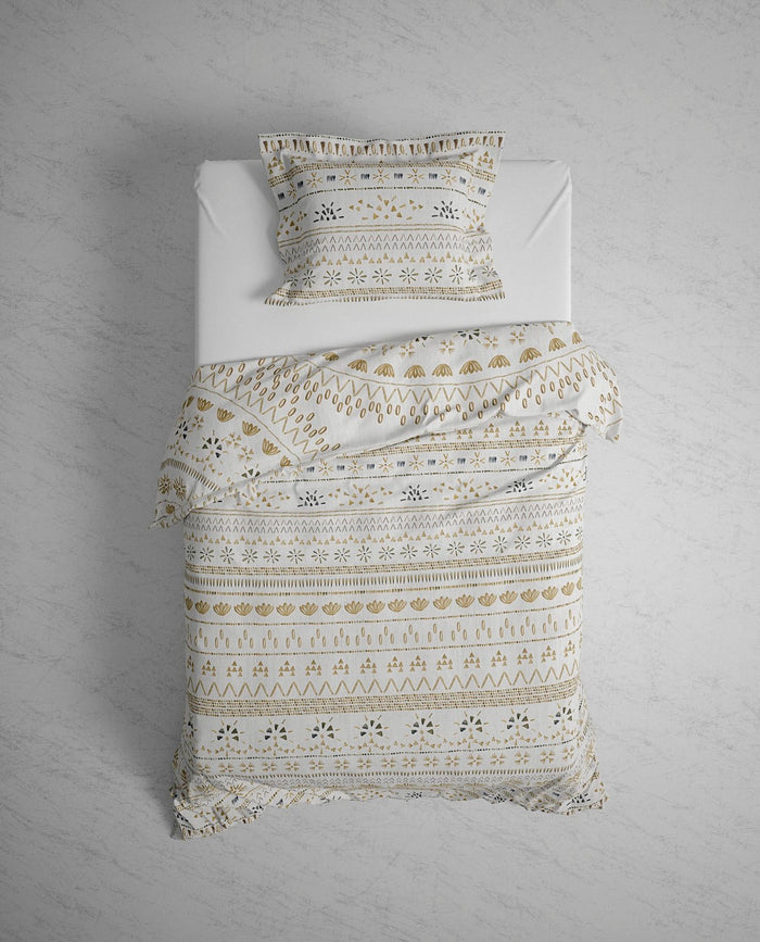 Heckett Lane Dekbedovertrek Katoen Satijn Barbola - bone brown