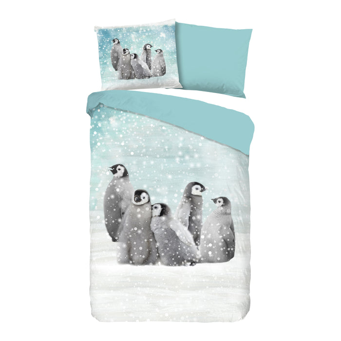 Good Morning Pengu dekbedovertrek 140 x 200 cm