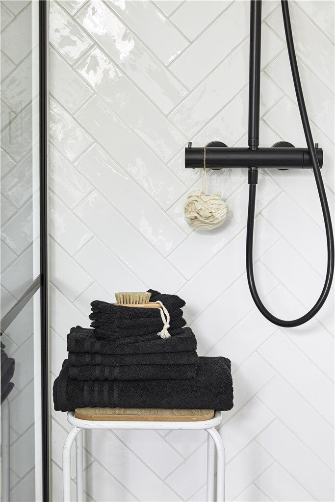 Byrklund - Gastendoek Bath Basics - 8x 30x50 - Zwart