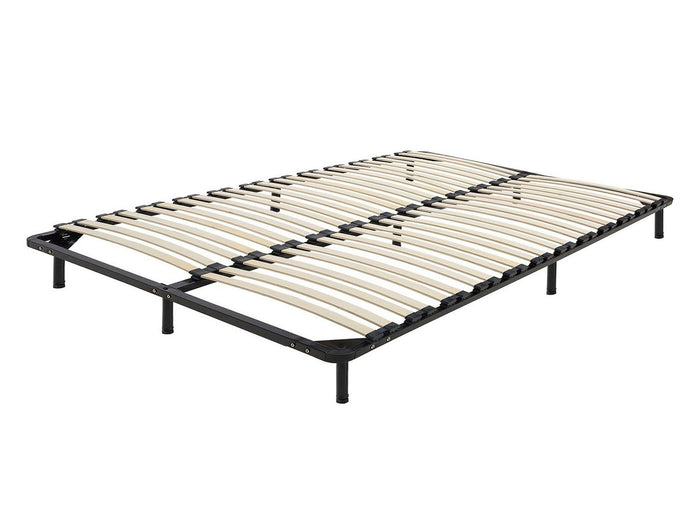 Beliani-BASIC -Vrijstaande lattenbodem-Zwart-140 x 200 cm-Staal