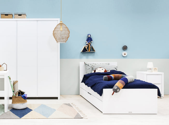 Bopita Camille nachtkastje | Ladeblok incl. 4 wielen - Wit