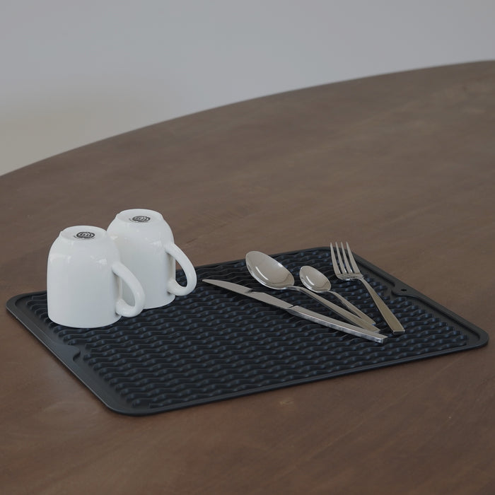 QUVIO Afdruipmat  - Silicoon - Zwart