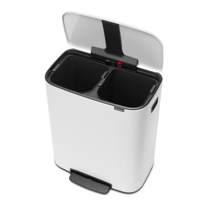 Brabantia Bo Pedaalemmer 2 x 30 L - Wit