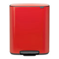 Brabantia Bo Pedaalemmer 60 Liter (2x30 liter) - Passion Red