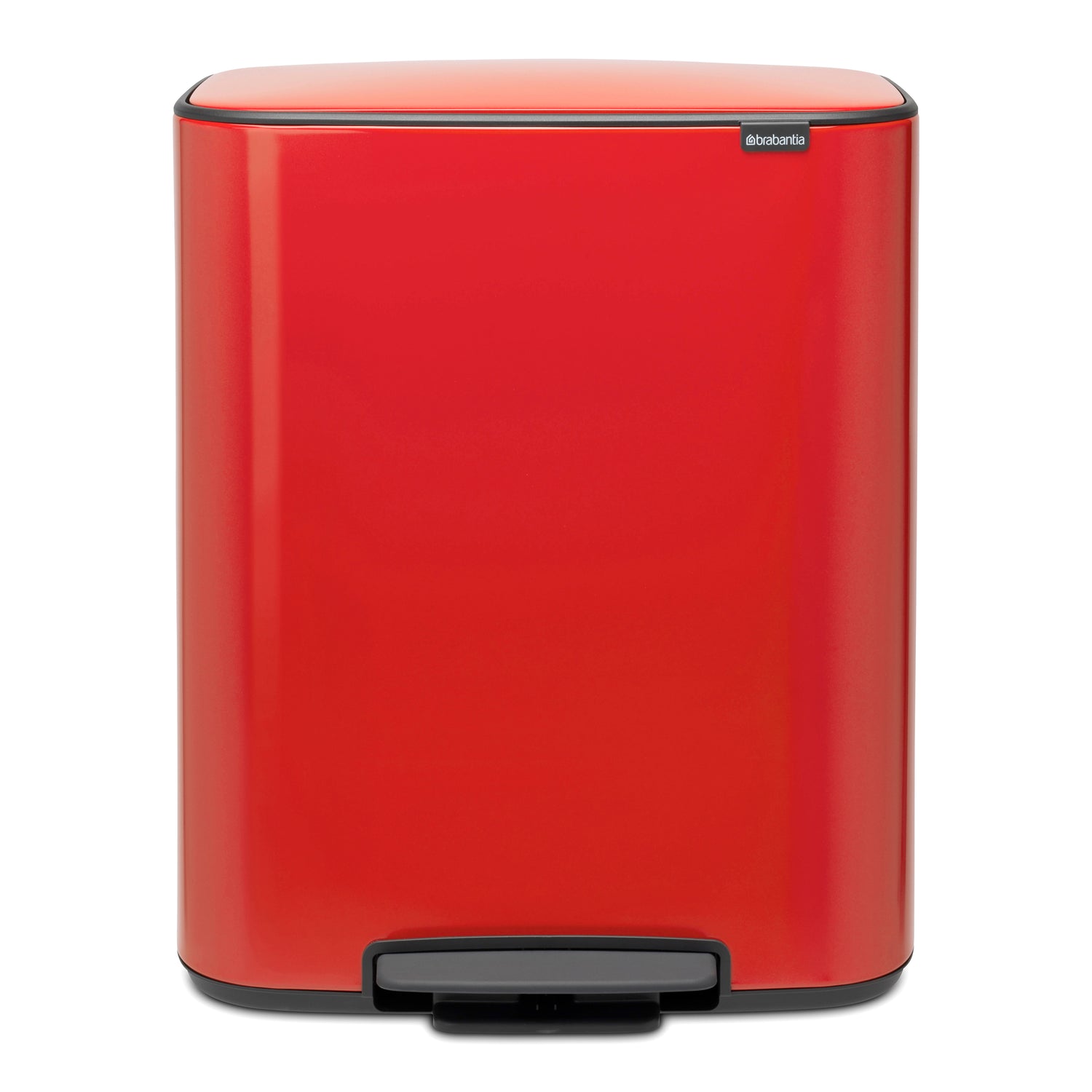 Brabantia Bo Pedaalemmer 60 Liter (2x30 liter) - Passion Red