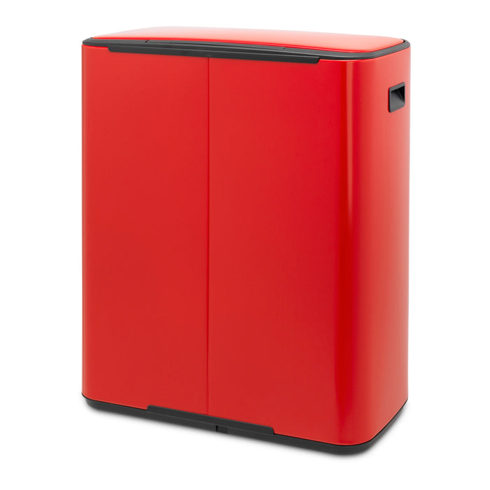 Brabantia Bo Pedaalemmer 60 Liter (2x30 liter) - Passion Red