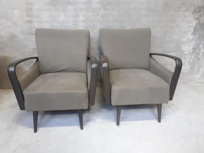 Reliving 2 Vintage Fauteuils 50'S Herbekleed