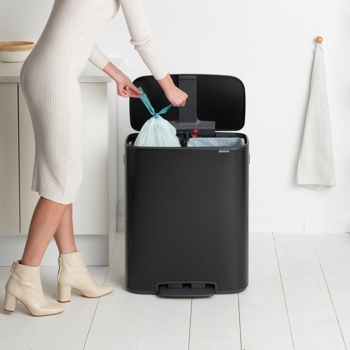 Brabantia Bo Pedaalemmer 2 x 30 L - Zwart