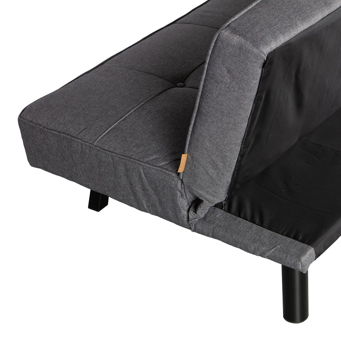 WOOOD Lenn Slaapbank - Linen - Grijs Melange - 75x98x181