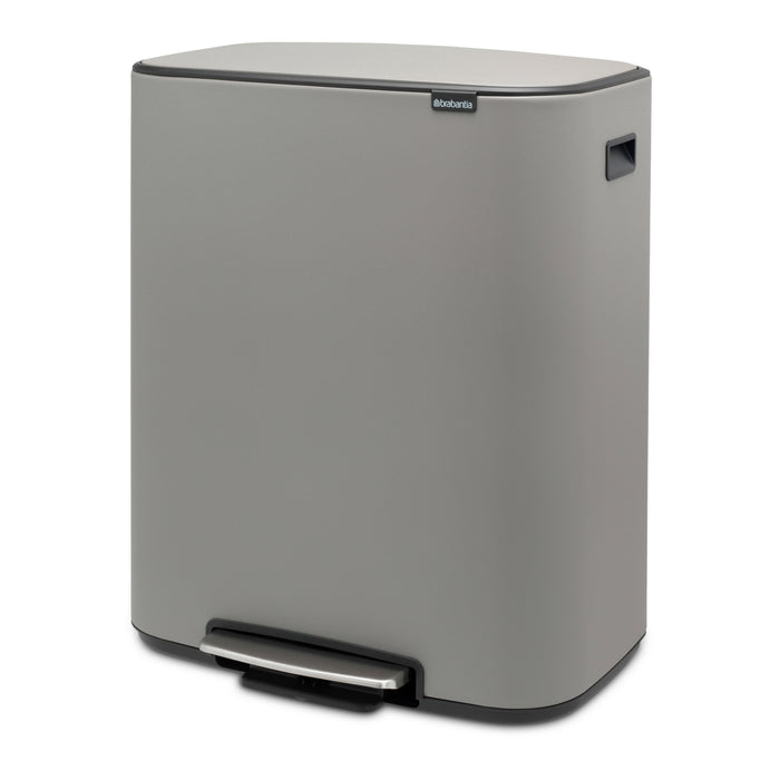 Brabantia Bo Pedaalemmer 2 x 30 L - Mineral Concrete Grey