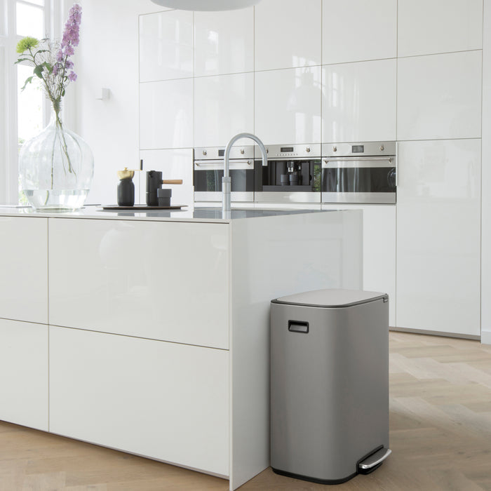 Brabantia Bo Pedaalemmer 2 x 30 L - Mineral Concrete Grey