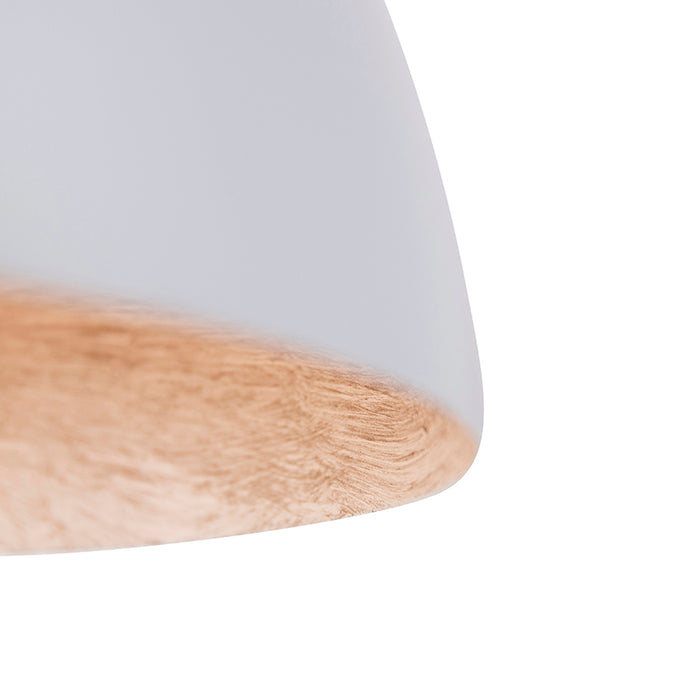 QAZQA Industriële hanglamp wit met goud 35 cm - Magna Eco