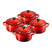 Le Creuset Mini Braadpannen 4 st.  - Ø 10 cm - Rood
