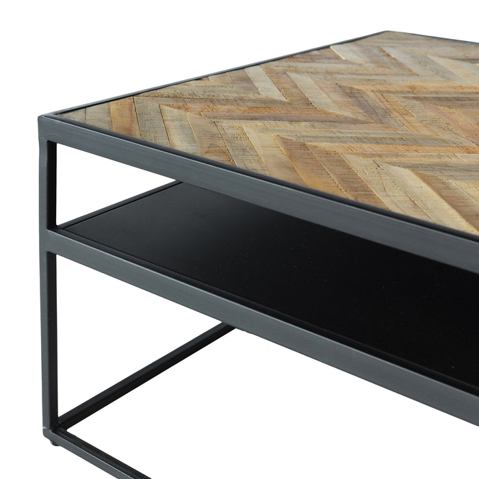 Duverger® Herringbone - Salontafel - vierkant - Havana bruin - visgraa