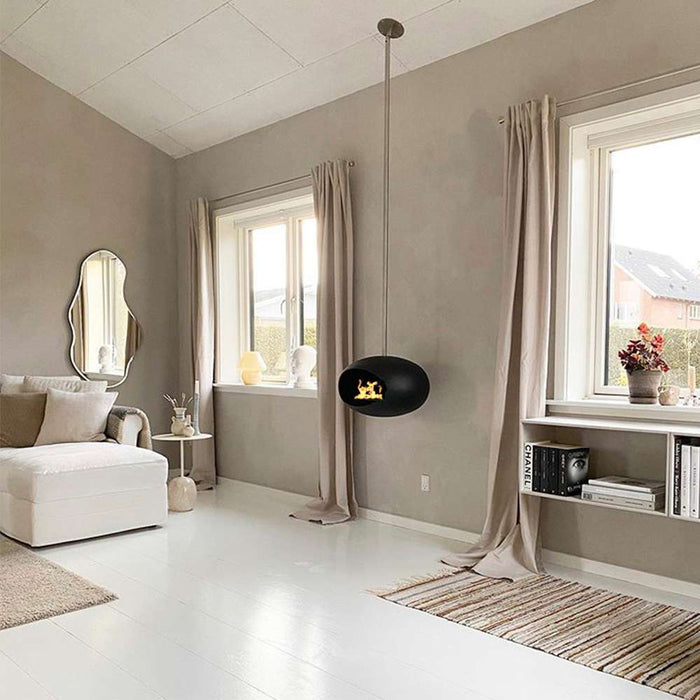 LeFeu SKY Haard Bio Ethanol 140 cm -Zwart/Steel