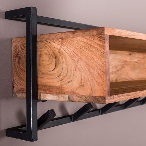 LT-Luce Kapstok Air Solid  6 haken Open Vak 100 cm