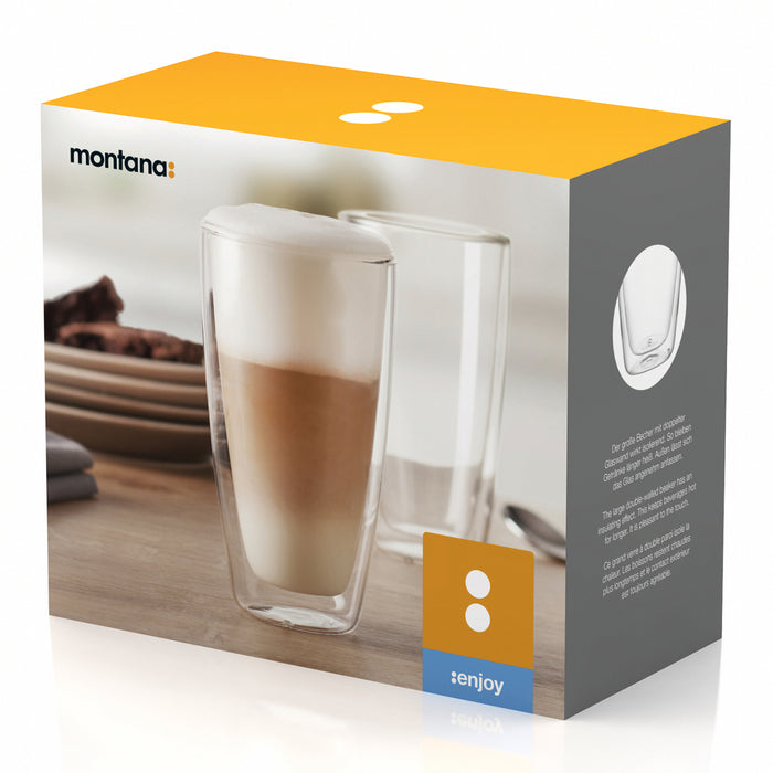 Montana Enjoy Dubbelwandige Latte Macchiato Glazen 0,33 L - 2 st.