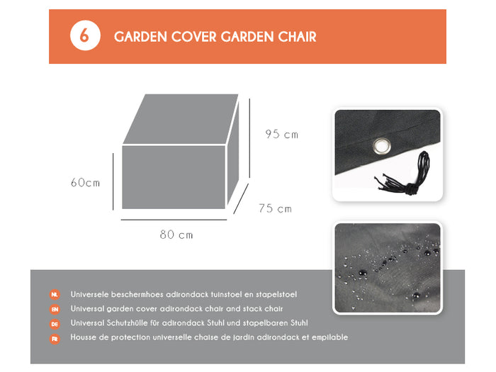 Adirondack tuinstoel beschermhoes London zwart